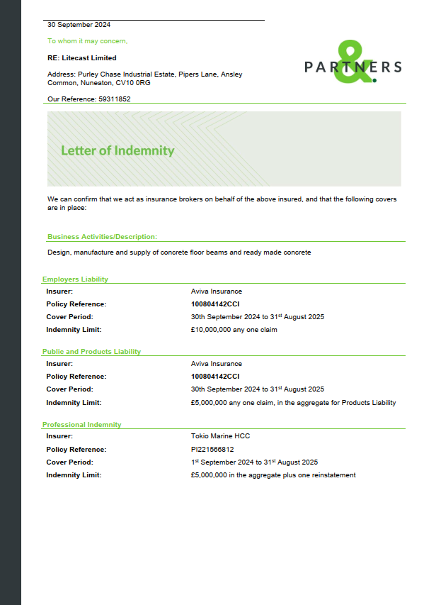 Litecast Insurances 2025-2026