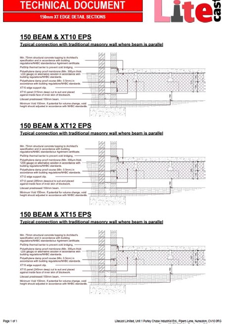 150mm XT Edge Detail Sections
